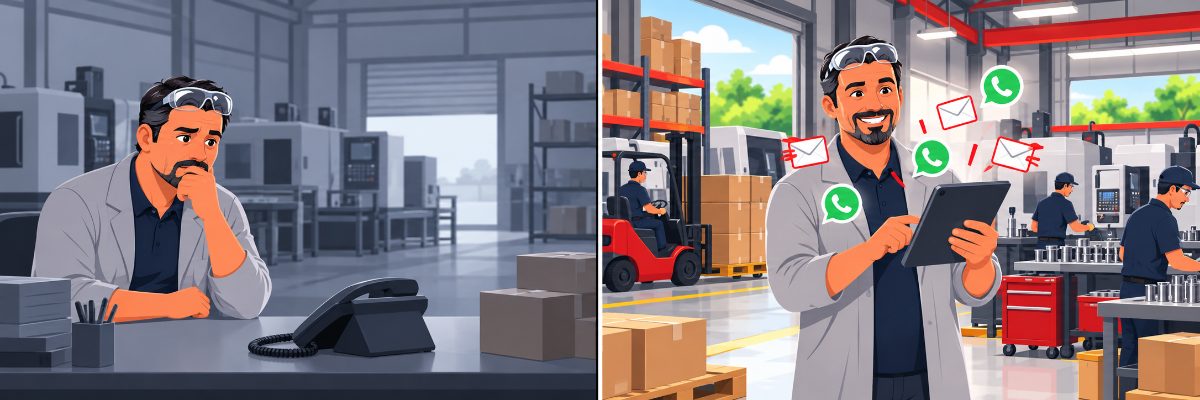 Fábrica dependendo de poucos clientes ao lado da mesma fábrica recebendo pedidos de vários novos compradores