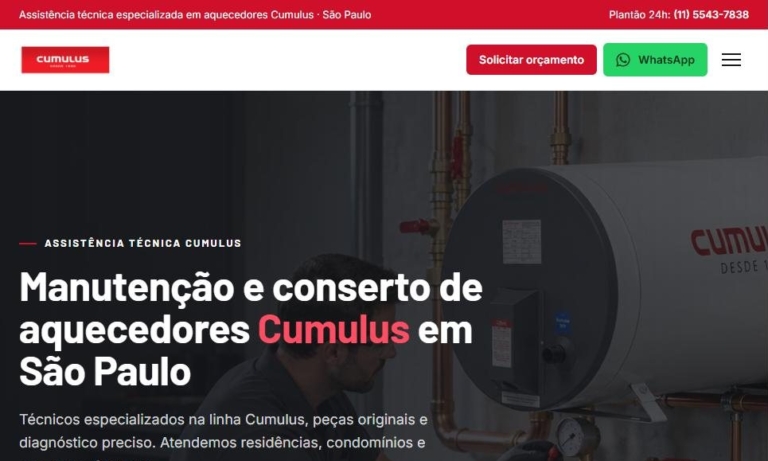 Site Cumulus SP criado pela Base23